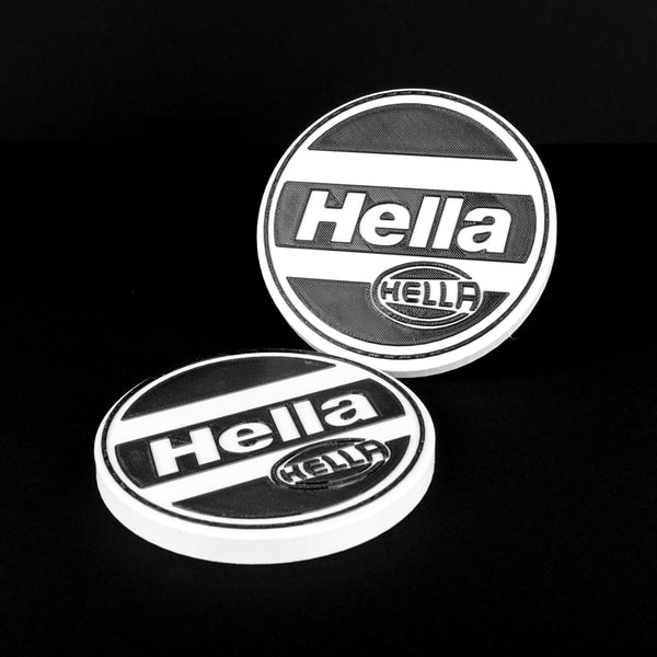 Hella-style dual round headlight cover, 3D printed by O43D