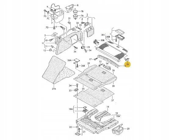 Audi A6 C5 Combi back cover repair kit