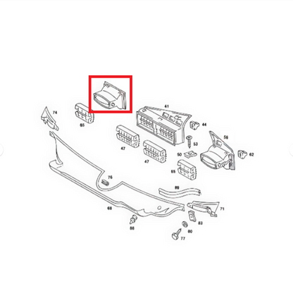 Mercedes 190 W201 RIGHT Frame Ventilation Without Vent