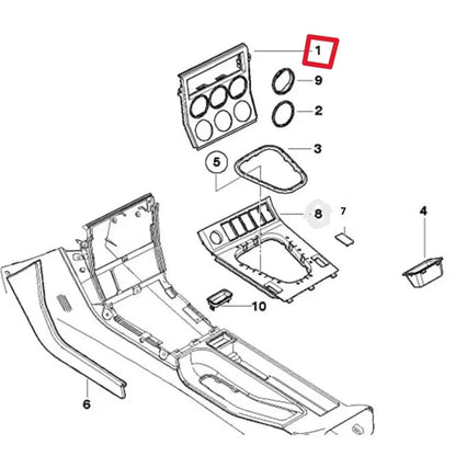 BMW Z3 Center Console Upper Gauge Trim LHD – OEM Look